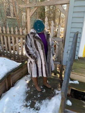 Terry Lewis Classic Luxuries Plush Gray Faux Fur Coat